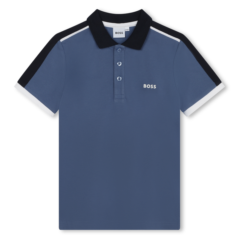 Polo com blocos de cores BOSS 
                    BOY