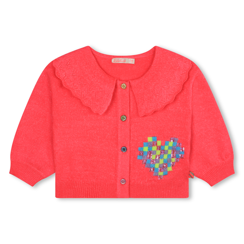 Knit wide collar cardigan BILLIEBLUSH 
                    GIRL