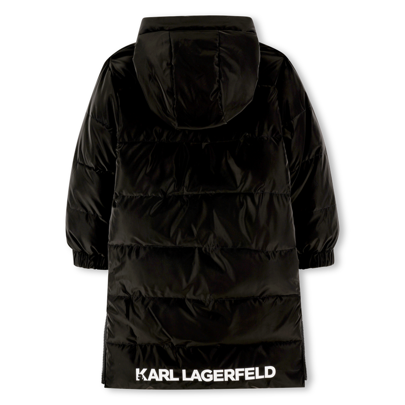 Jaqueta longa reversível KARL LAGERFELD KIDS 
                    GIRL