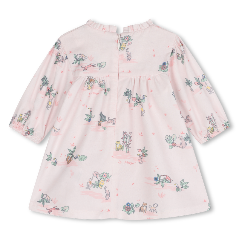 Vestido e leggings em algod&atilde;o KENZO KIDS 
                        GIRL