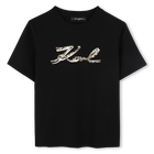 T-shirt com lantejoulas KARL LAGERFELD KIDS 
                    GIRL