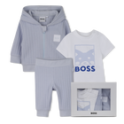 Cardigan + pants + conjunto de t-shirts BOSS 
                    BOY