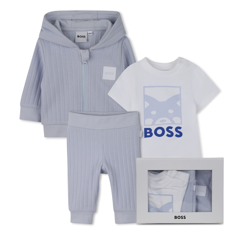 Cardigan + pants + conjunto de t-shirts BOSS 
                        BOY