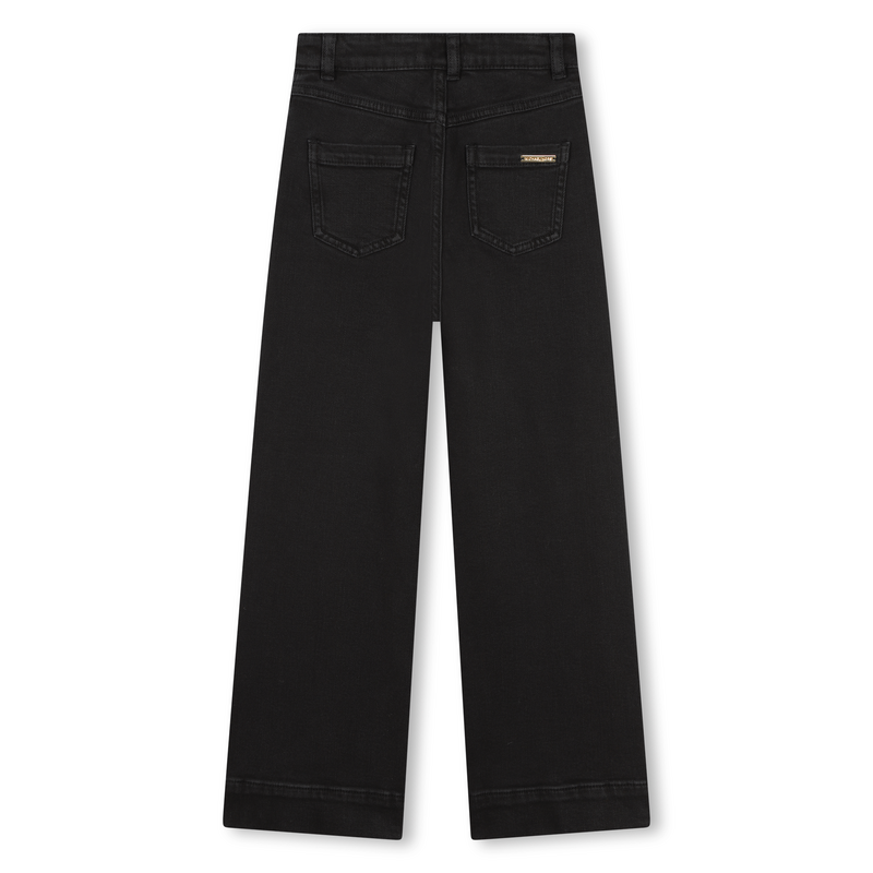 Jeans de corte largo com ilh&oacute;s MICHAEL KORS 
                        GIRL