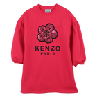 Vestido de moletom com manga bal&atilde;o KENZO KIDS 
                    GIRL