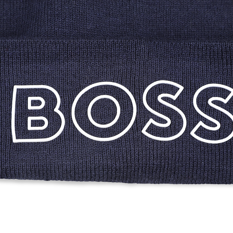 Chapéu de malha com logotipo BOSS 
                    BOY