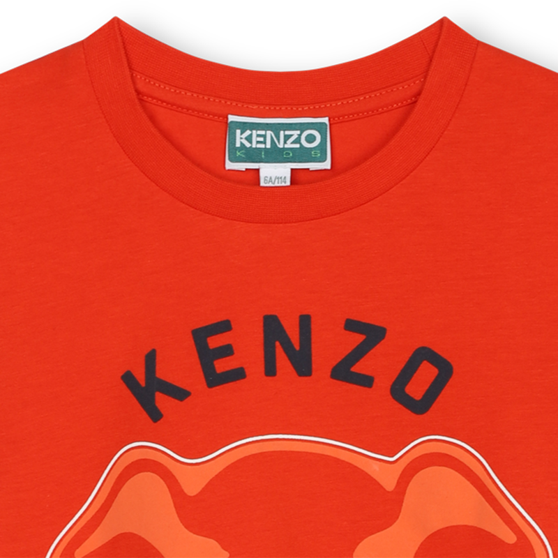 Vestido de manga curta algodão KENZO KIDS 
                    GIRL