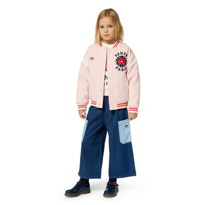 Blusão de lã bordado KENZO KIDS GIRL