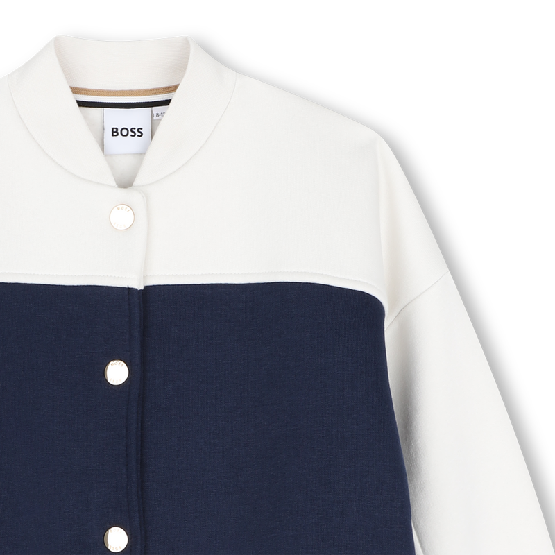 Cardigan em moletom BOSS 
                        MENINA