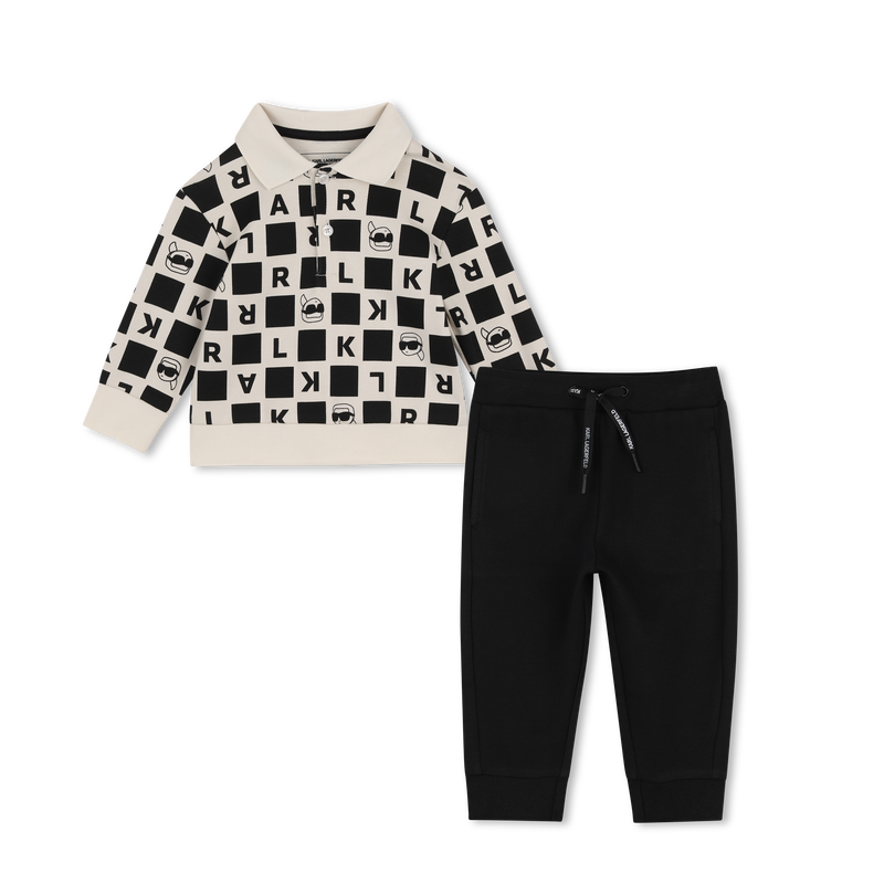 Conjunto de polo e cal&ccedil;a KARL LAGERFELD KIDS 
                        MENINO
