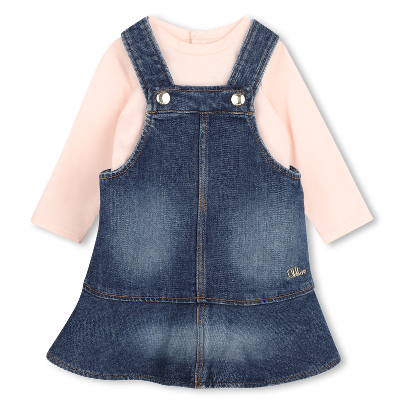 Conjunto vestido e camiseta CHLOE 
                        MENINA