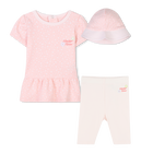 Conjunto de 3 pe&ccedil;as KENZO KIDS 
                    MENINA
