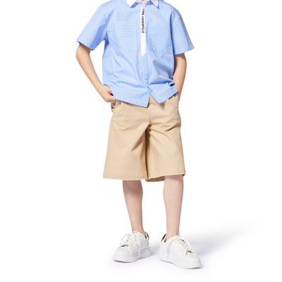 Bermudas em sarja KARL LAGERFELD KIDS BOY