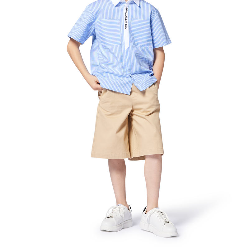 Bermudas em sarja KARL LAGERFELD KIDS 
                        BOY