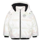 Casaco acolchoado com capuz KARL LAGERFELD KIDS 
                    GIRL