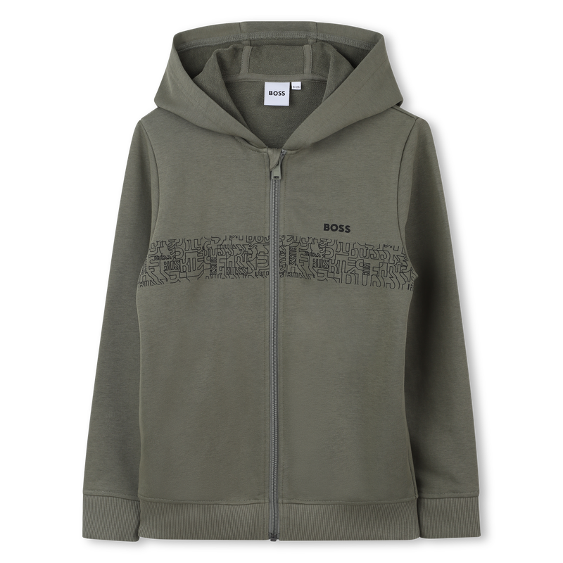Cardigan com capuz BOSS 
                        MENINO
