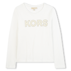 T-shirt de manga comprida em jersey MICHAEL KORS 
                    GIRL