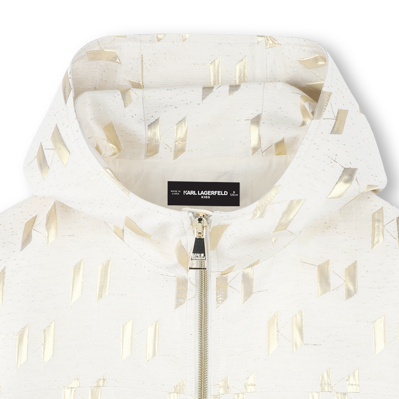 Casaco com detalhes dourados KARL LAGERFELD KIDS 
                        GIRL