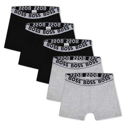 Lote de 5 boxers em algod&atilde;o BOSS BOY