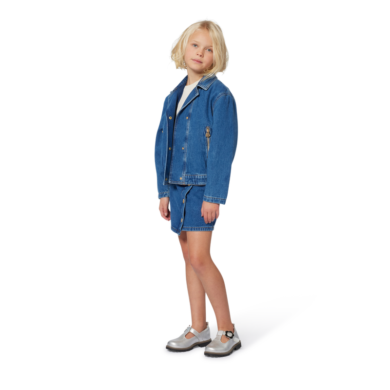 Saia jeans assimétrica KENZO KIDS 
                    GIRL