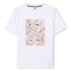 T-shirt manga curta em algod&atilde;o BOSS 
                    MENINO