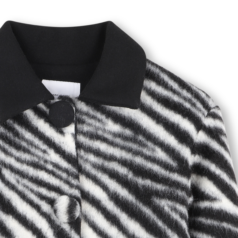Casaco comprido com padrão completo de zebra MARC JACOBS 
                    GIRL