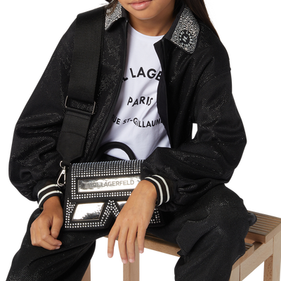 T-shirt com estampado KARL LAGERFELD KIDS GIRL