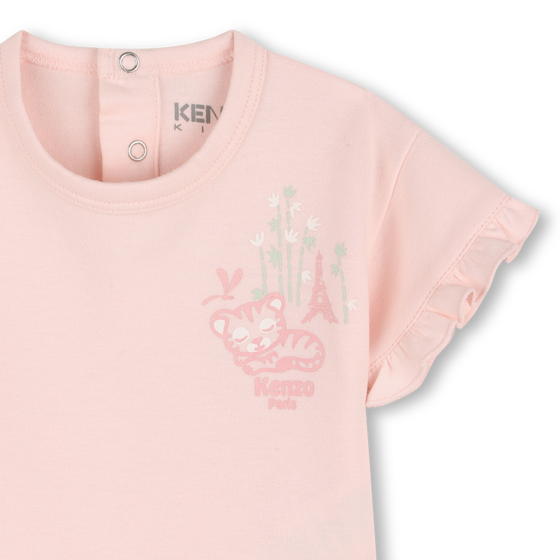 CONJUNTO DE T-SHIRT, PIJAMA E HEADBAND KENZO KIDS 
                        GIRL