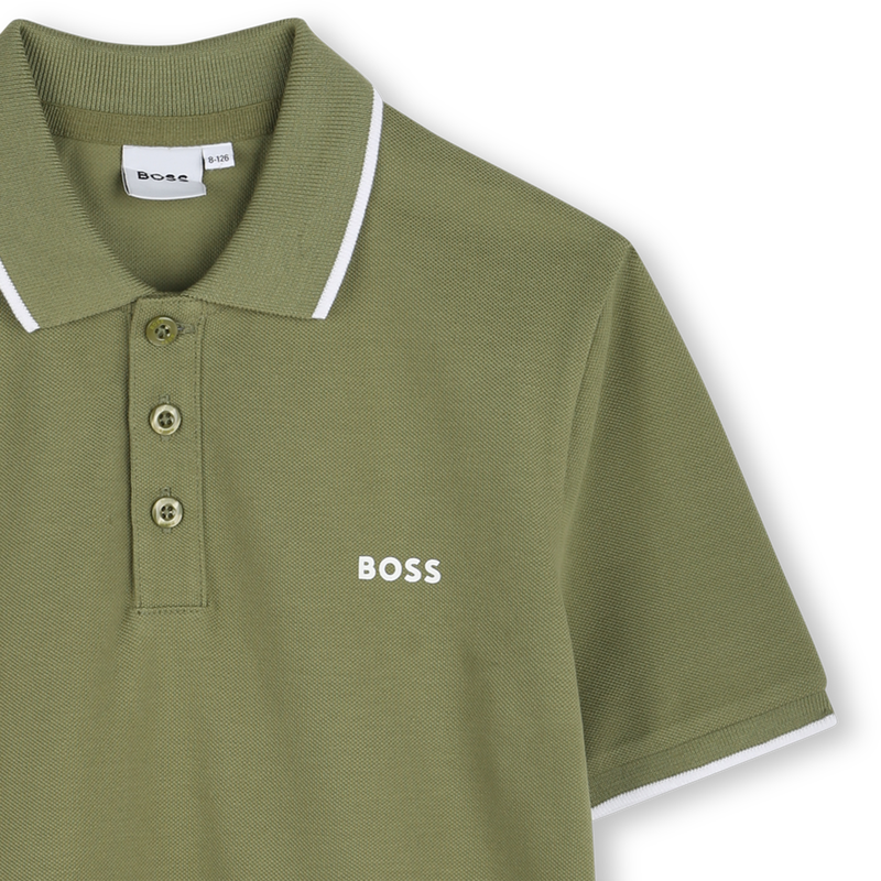 Polo liso de algod&atilde;o piqu&eacute; BOSS 
                        BOY