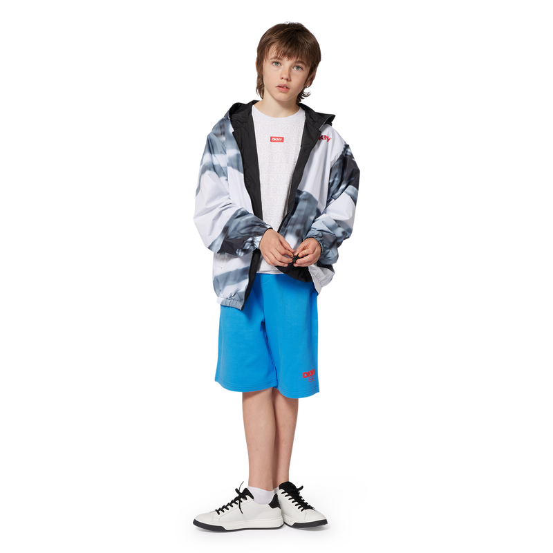 Bermudas de algod&atilde;o em molet&atilde;o DKNY 
                        BOY