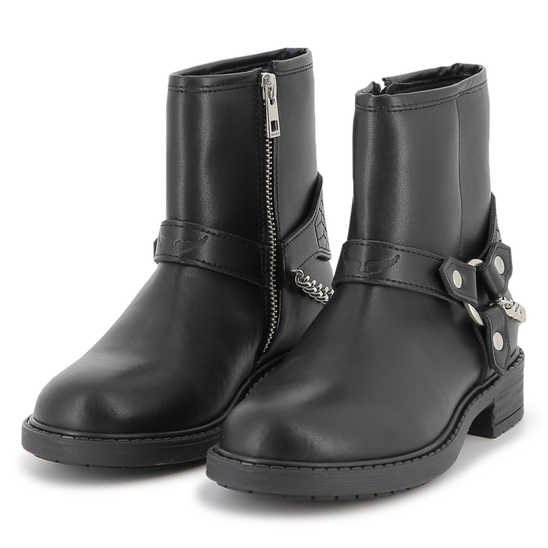 Botas biker em couro bovino ZADIG & VOLTAIRE 
                    GIRL