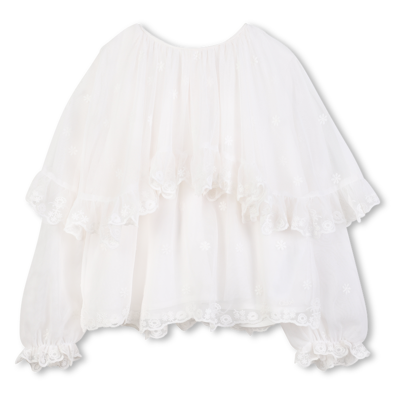 Blusa com folhos e bordados CHLOE 
                    GIRL