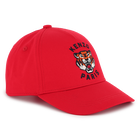Bon&eacute; de algod&atilde;o com bordado, VERMELHO VIVO, hi-res
