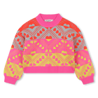 Camisola de malha com padr&otilde;es de cora&ccedil;&atilde;o BILLIEBLUSH 
                    GIRL