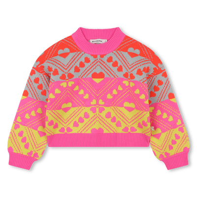 Camisola de malha com padr&otilde;es de cora&ccedil;&atilde;o BILLIEBLUSH GIRL
