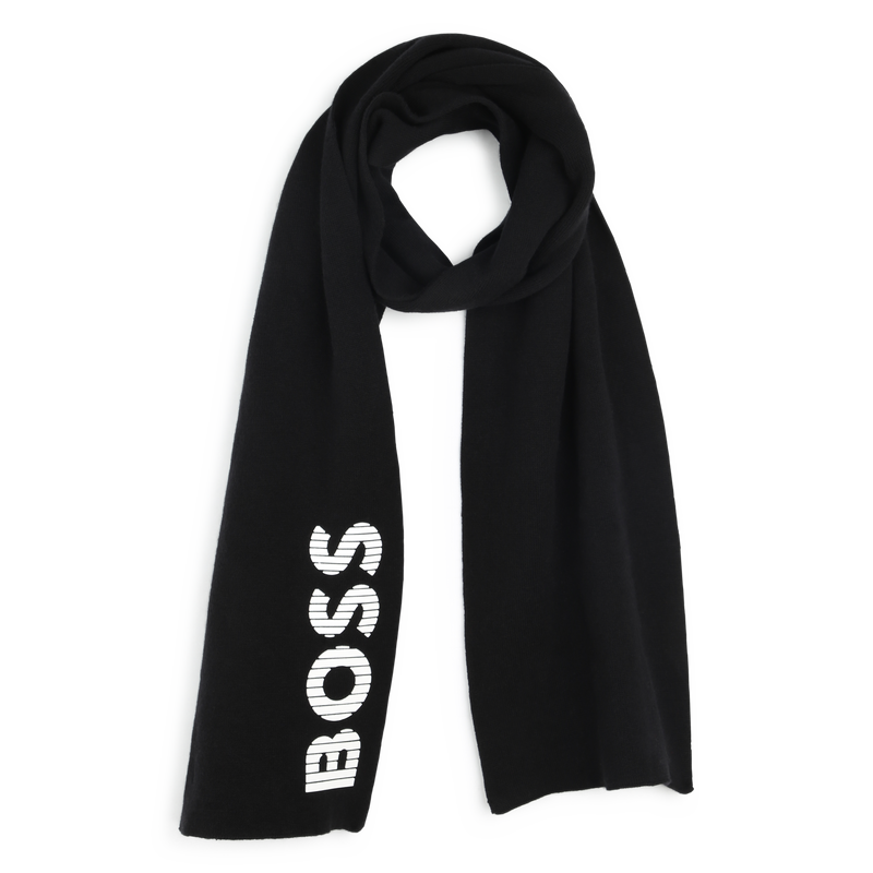 Cachecol em malha de algod&atilde;o BOSS 
                        MENINO