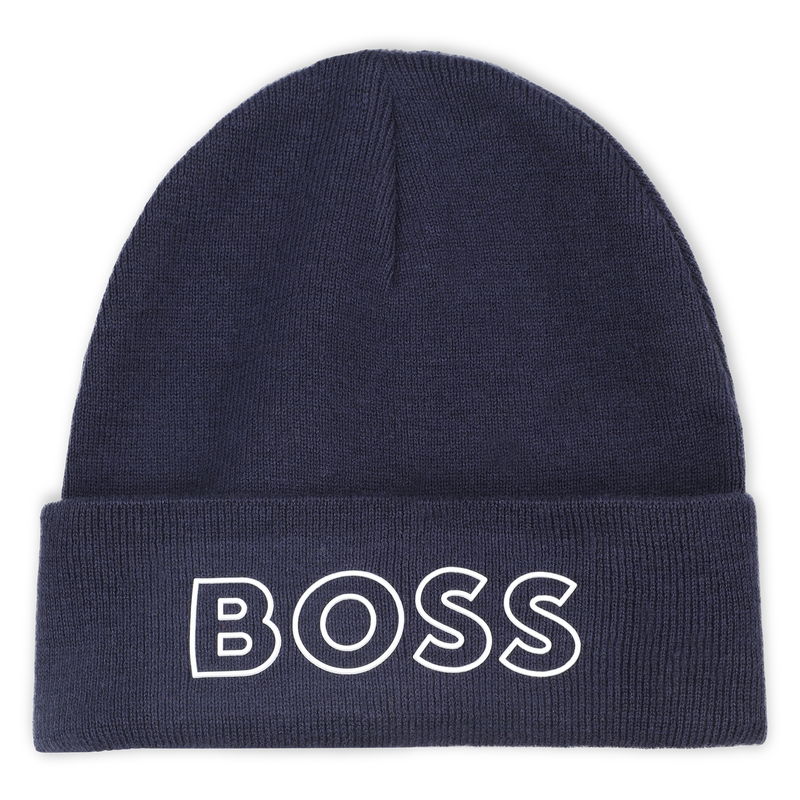 Chapéu de malha com logotipo BOSS 
                    BOY