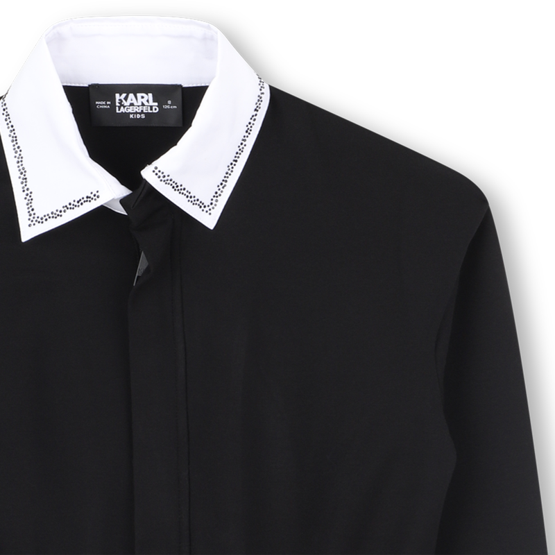 Vestido de manga comprida KARL LAGERFELD KIDS 
                        GIRL