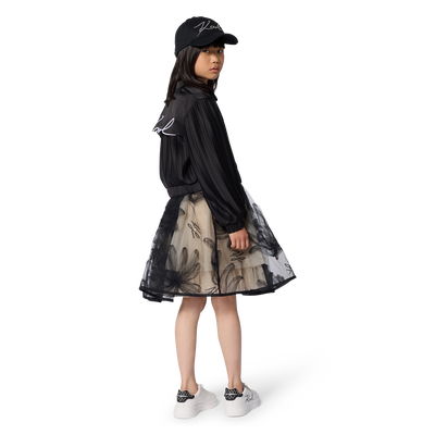 Casaco de manga plissada KARL LAGERFELD KIDS GIRL