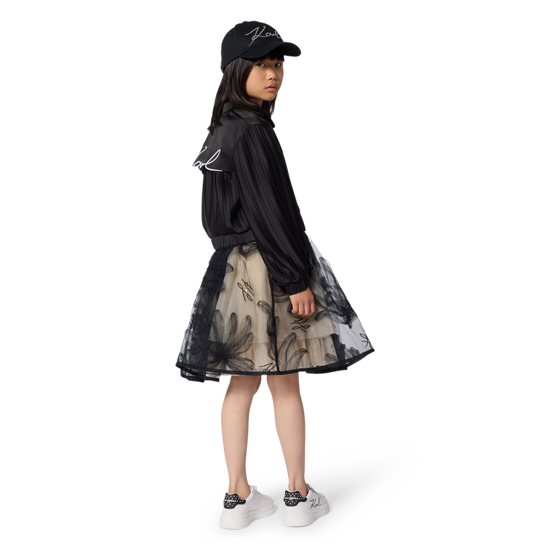 Casaco de manga plissada KARL LAGERFELD KIDS 
                        MENINA