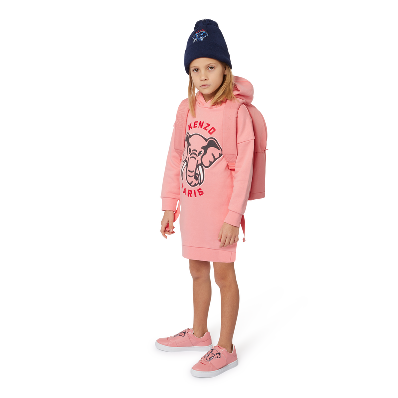 Vestido de moletão com capuz KENZO KIDS 
                    GIRL