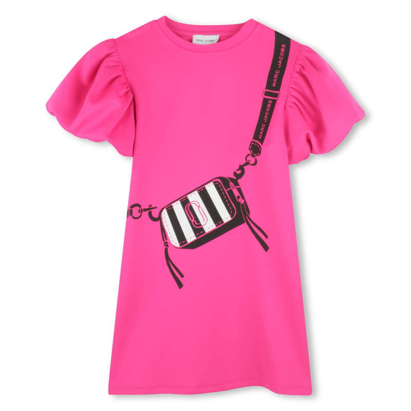 Vestido forrado de manga curta MARC JACOBS 
                        GIRL