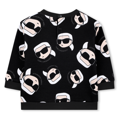 Moletom de lã escovada KARL LAGERFELD KIDS BOY