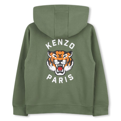 Cardig&atilde; de jogging em molet&atilde;o KENZO KIDS BOY