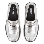 Mocassins de couro bovino met&aacute;lico DKNY 
                    GIRL