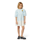 Vestido bicolor em corte evas&eacute; KENZO KIDS 
                    GIRL