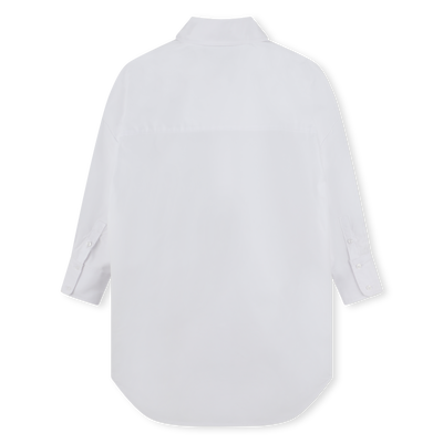 Vestido camisa em popelina KARL LAGERFELD KIDS GIRL
