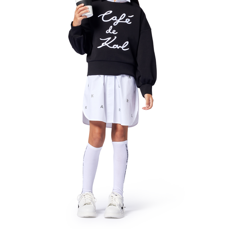 Camisola com bordado KARL LAGERFELD KIDS 
                        GIRL