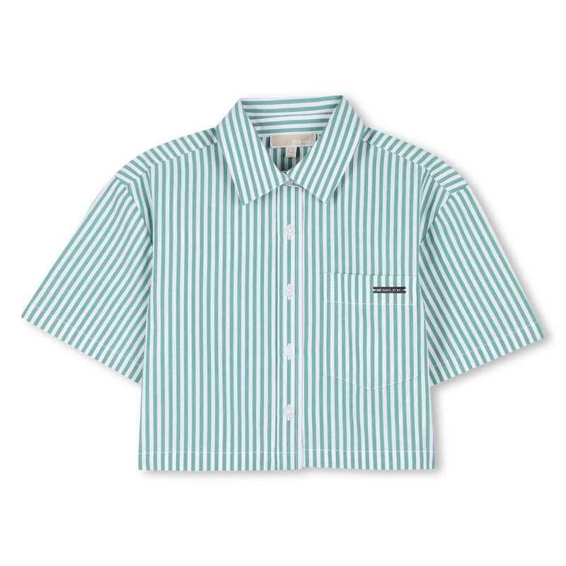 CAMISA LISTRADA DE MANGA CURTA MICHAEL KORS 
                        GIRL