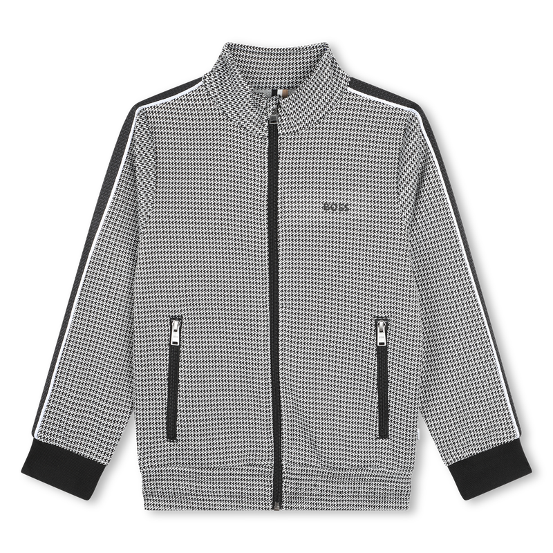 Cardig&atilde; estampado com fecho BOSS 
                        BOY